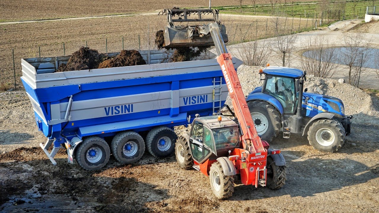 TRASPORTO LETAME | New Holland T7.215S + Manitou 735H | Manure Transport
