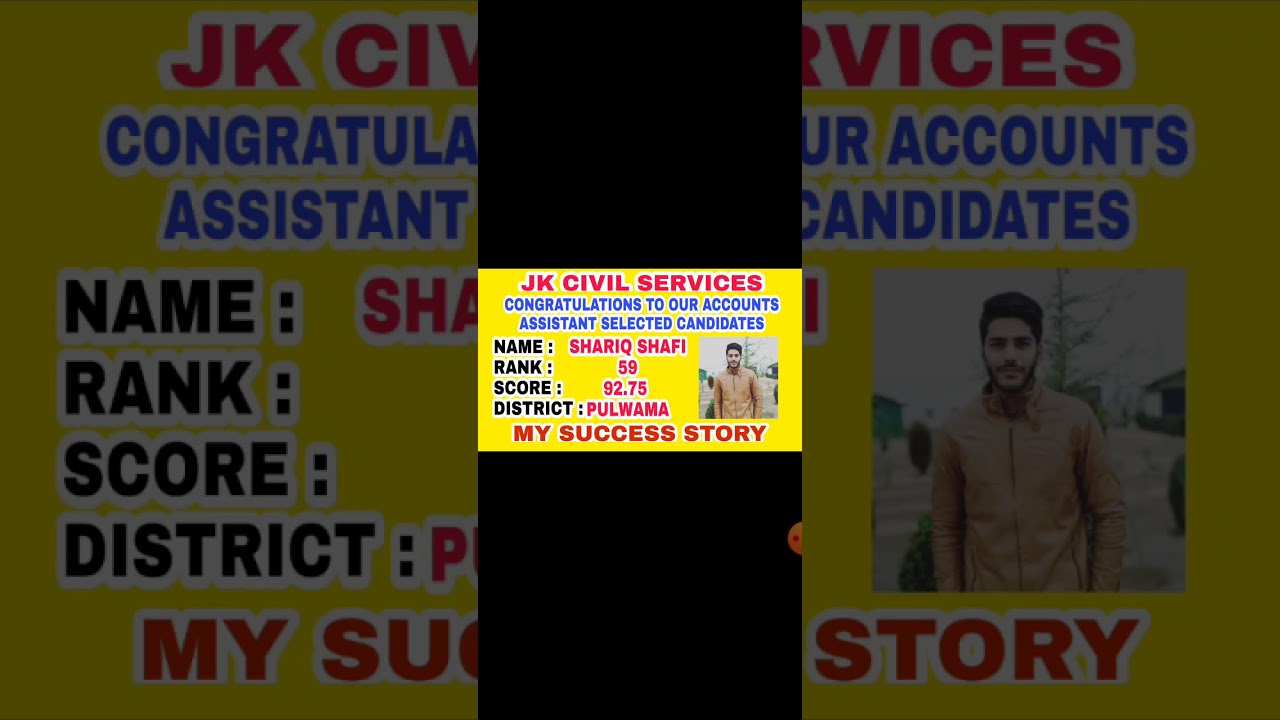 JKSSB examination strategy #Finance Accounts Assistant  topper strategy  rank 59