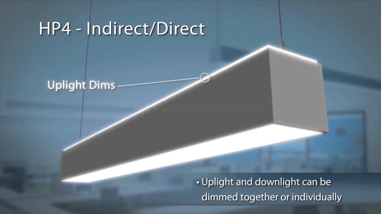 The HP4 Indirect/Direct LED Linear Suspended Office Lighting Fixture