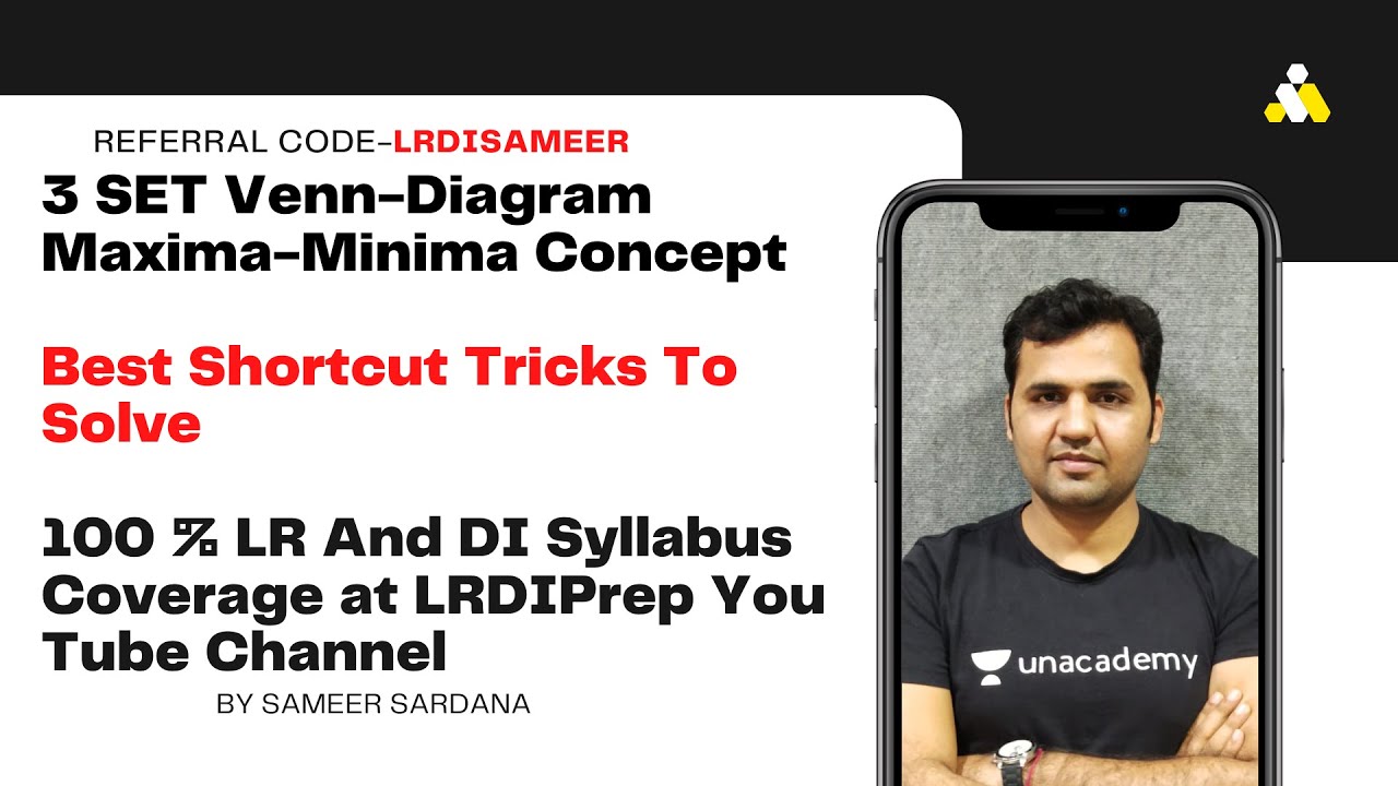 Shortcut Aprroach Of Maxima-Minima In Three Set Venn Diagram-Part 1