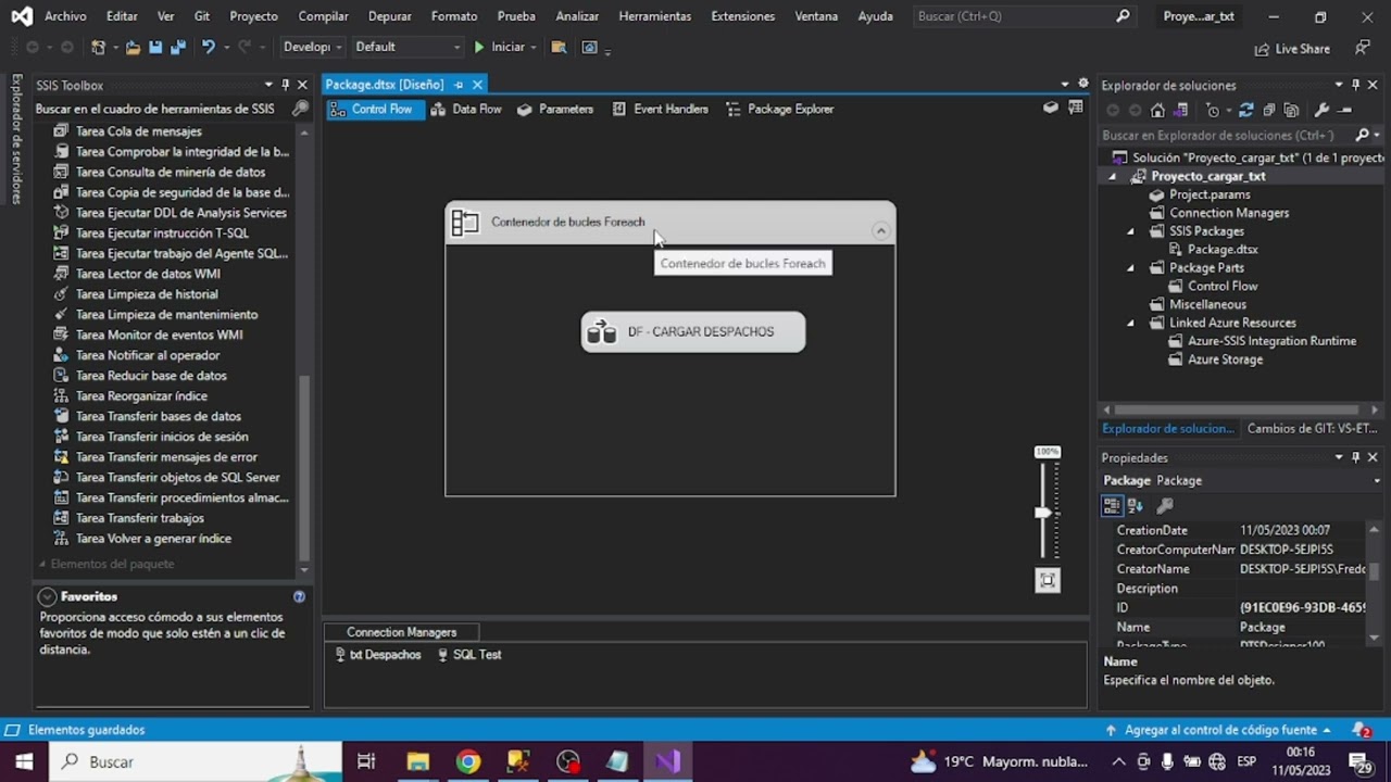 Importar Múltiples Archivos de texto con Foreach Loop en SSIS