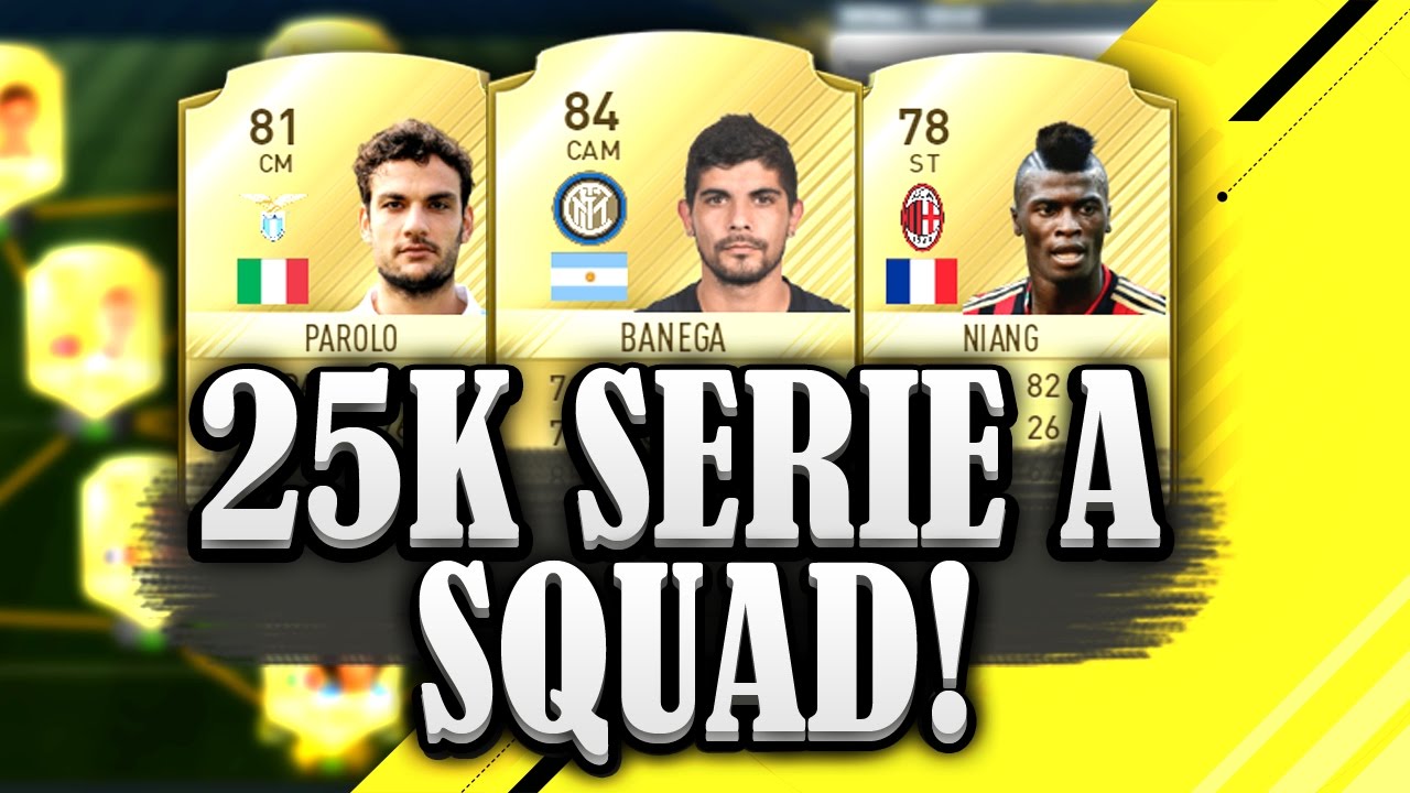 FIFA 17 CHEAP + OVERPOWERED 25K SERIE A SQUAD BUILDER - FIFA 17 ULTIMATE TEAM SQUAD BUILDER!