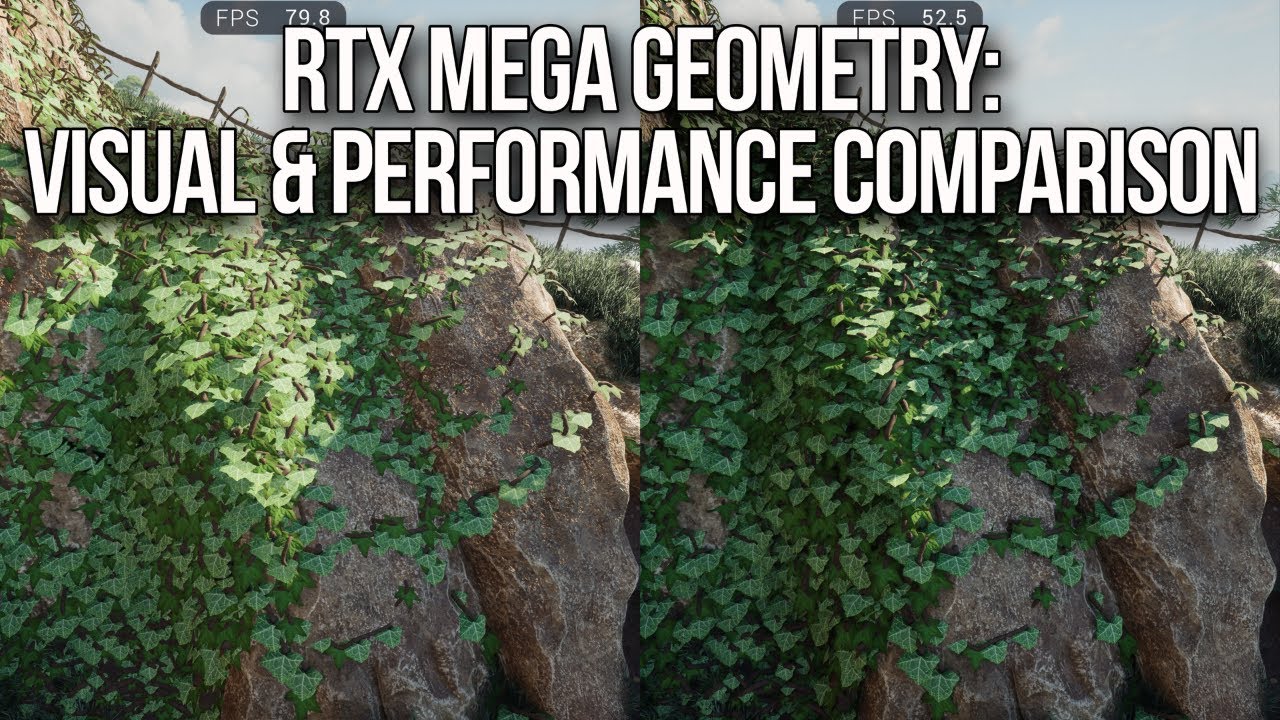 RTX Mega Geometry On vs Off - Visual & Performance Comparison
