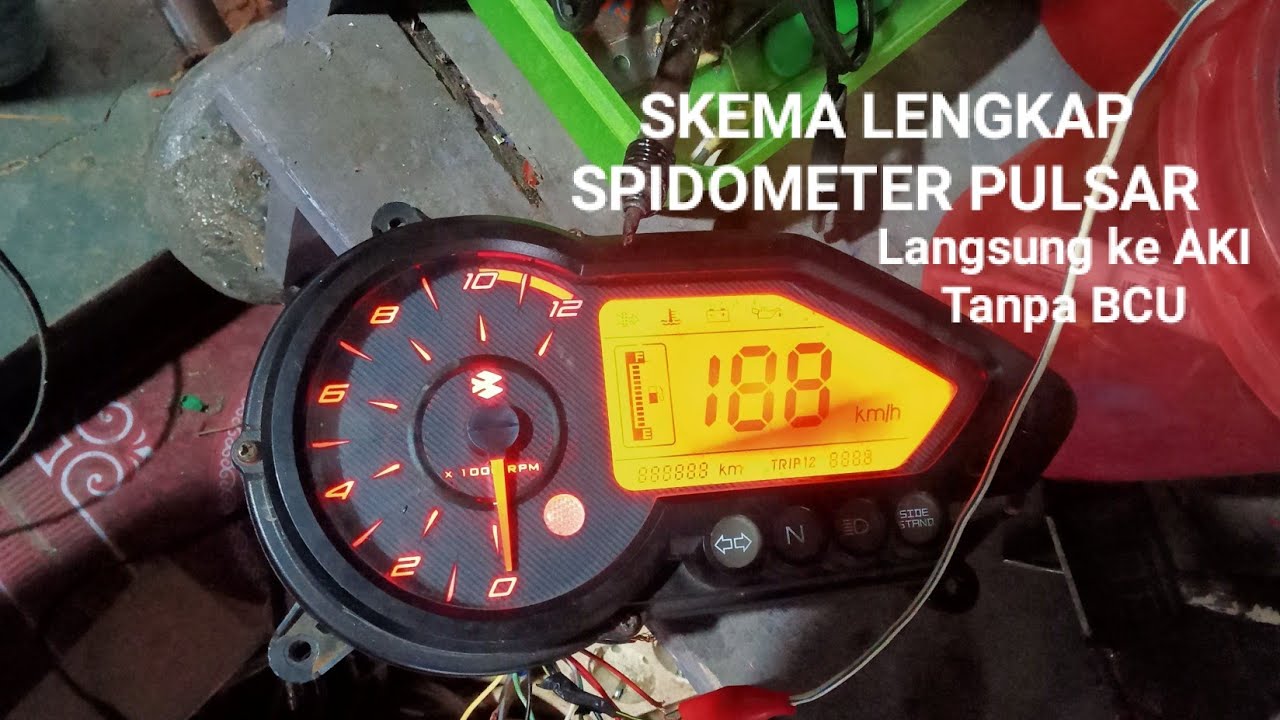 SKEMA JALUR KABEL SPIDOMETER PULSAR 220/200/180cc | LANGSUNG KE AKI TANPA BCU.
