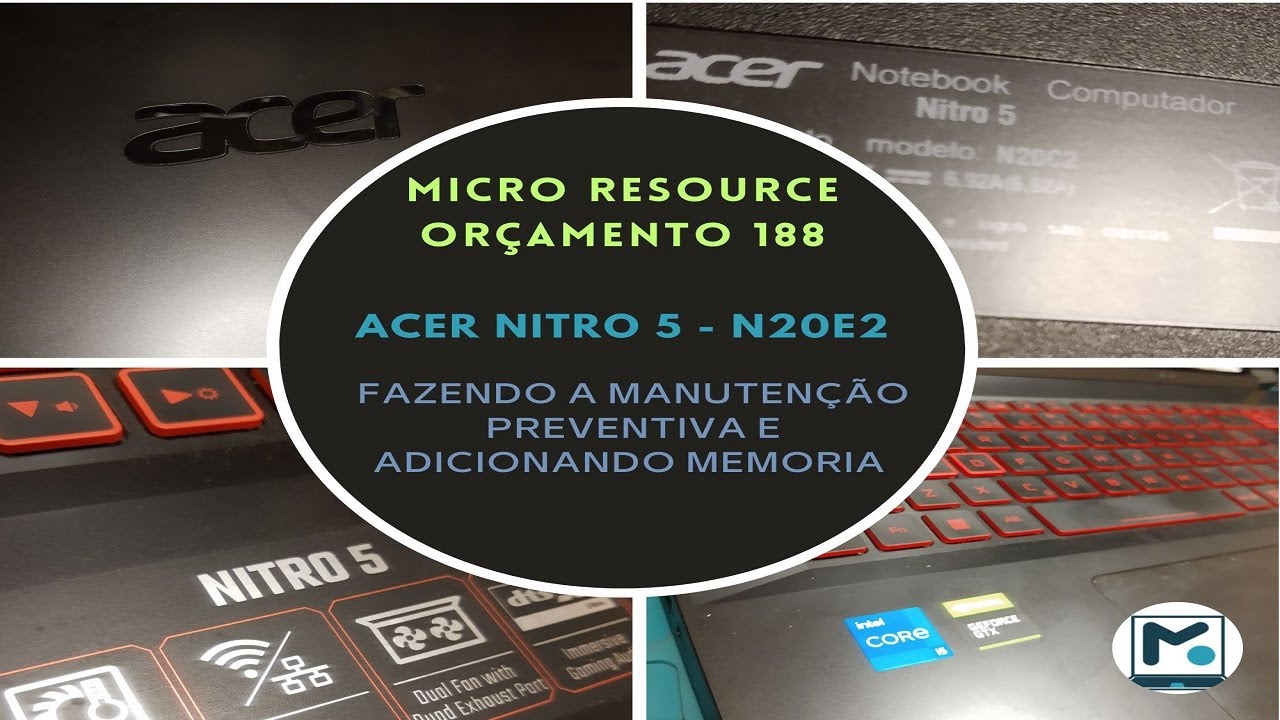 Acer Nitro 5 - 😎 Desmontagem, expansão de memória e limpeza do cooler com troca da pasta térmica 🤩