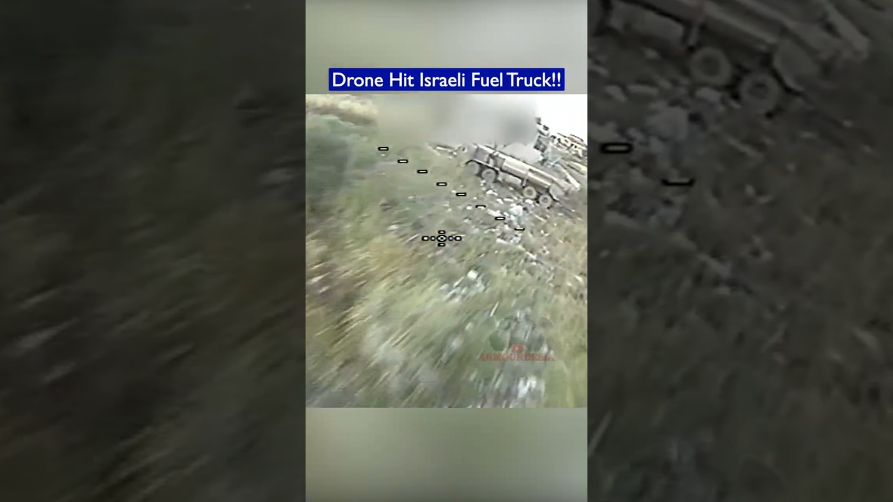 Hezbollah FPV Drone Hit Israeli Fuel Truck in Southern Lebanon!!