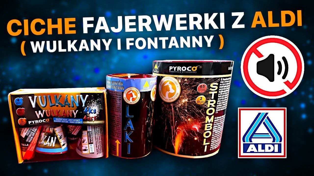 Ciche fajerwerki z Aldi Fontanny Stromboli, Laki i zestaw wulkanów od Pyroco!