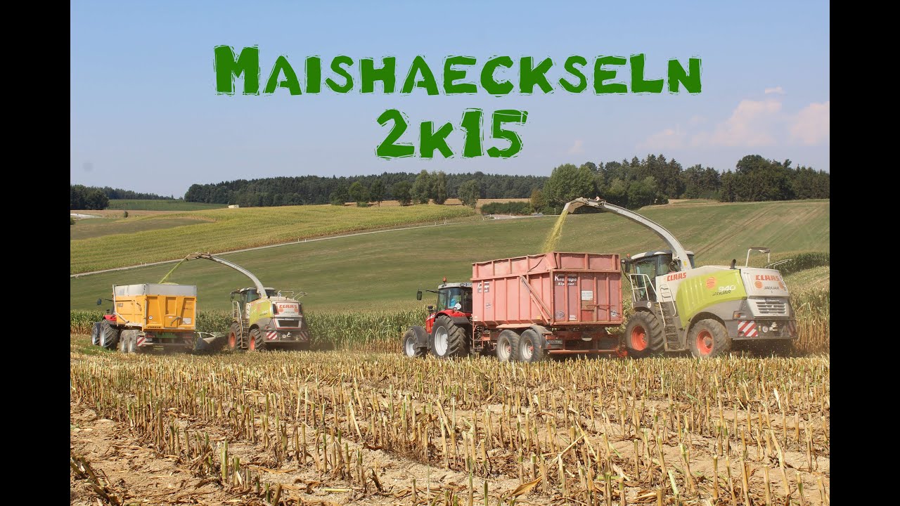 Maishäckseln 2k15 ► HP-Biogas mit 3 Claas Jaguar und 10 Abfahrern *Sound*