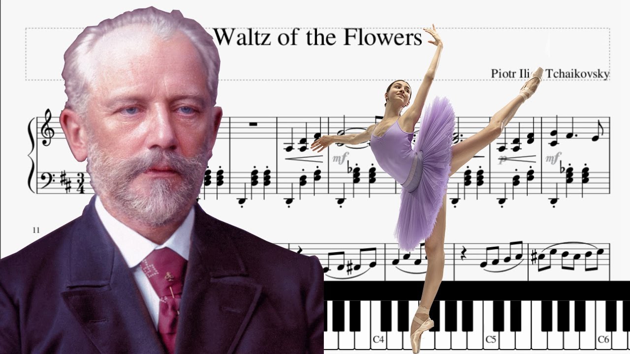 Piotr Ilitch Tchaïkovsky - Waltz of the Flowers - (Sheets Piano, Piano Tutorial)