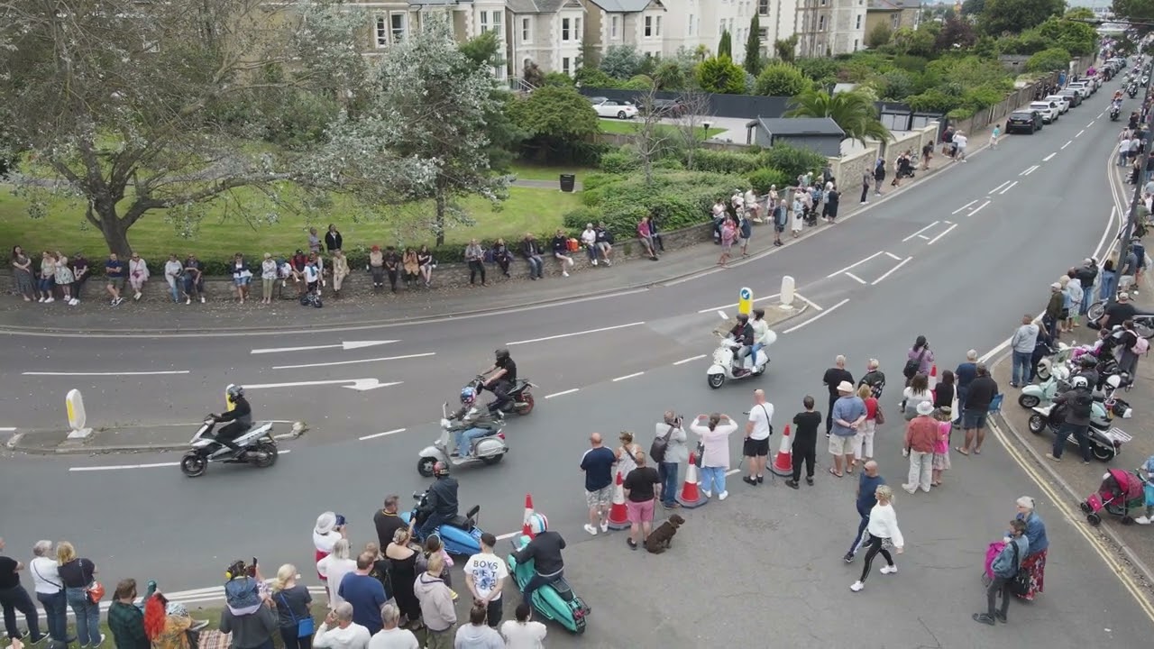 Scooter Ride Out, Ryde, Isle of Wight 27-8-23 Drone