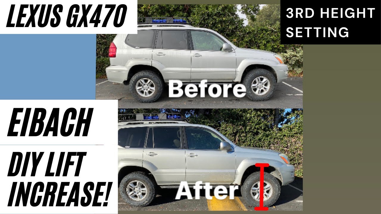 Lexus GX470 — как увеличить передний подъёмник — система Eibach Pro-Truck Lift