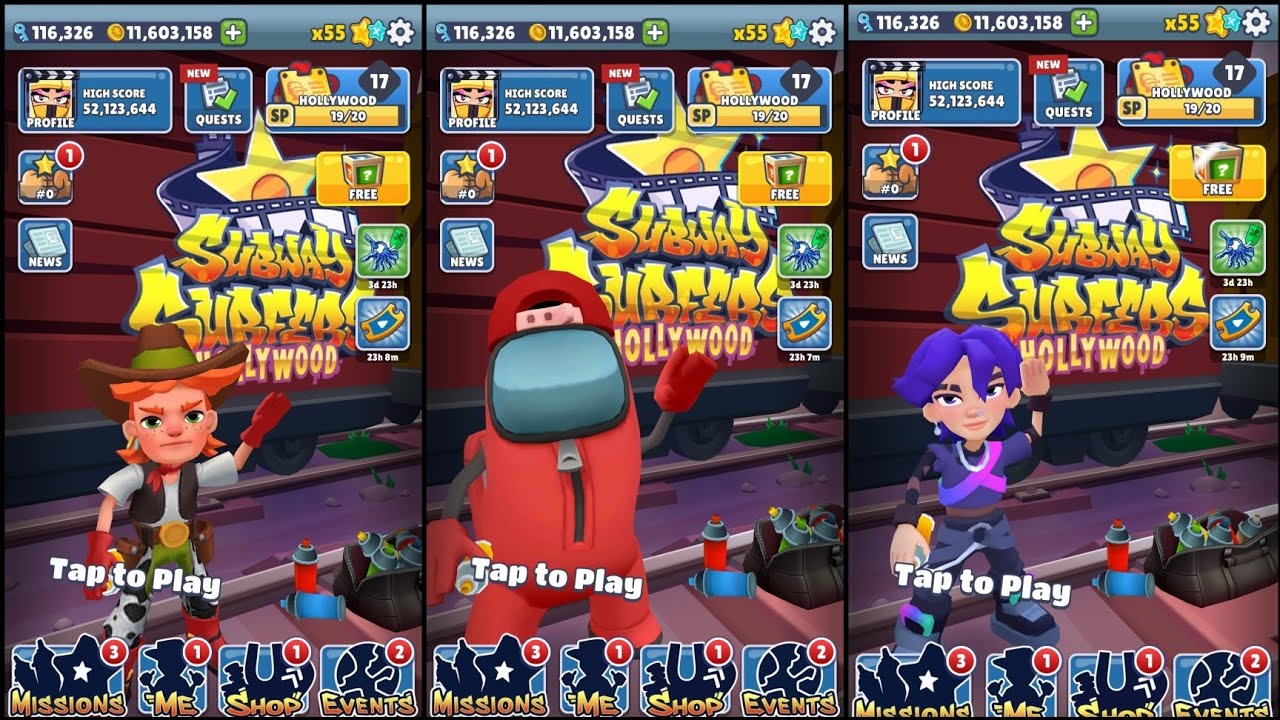🚆 Subway Surfers Hollywood 2026 🌴 Rudy Rascal vs Joo Won vs Crewmate Jake