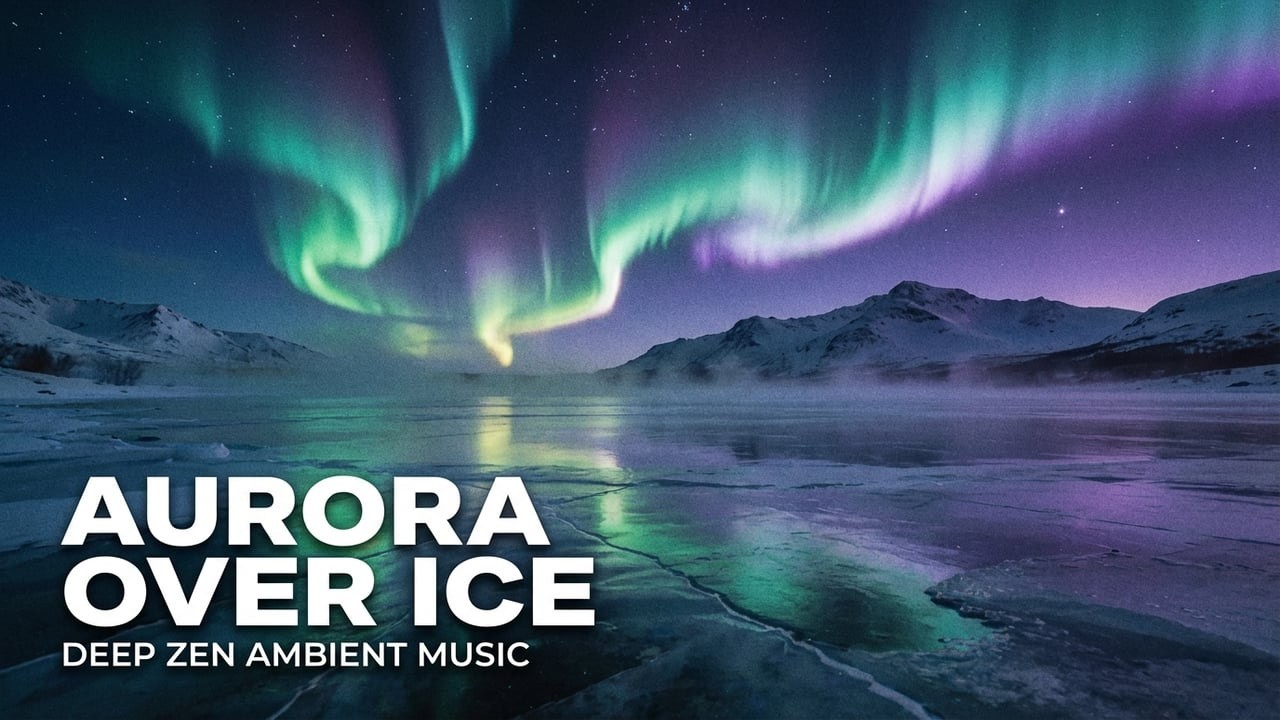 Aurora Over Ice | Deep Zen Ambient Music for Stress Relief and Inner Peace