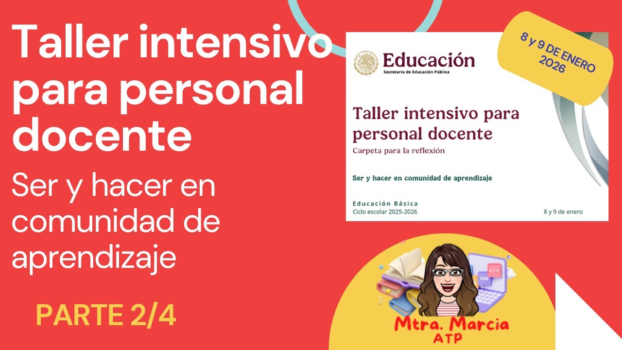 Taller Intensivo para personal docente Espacio 2. La práctica docente bajo la lupa. Mtra. Marcia ATP