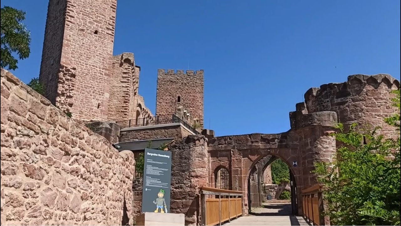 Henneburg, Ruine, Burg, Bergfried, Rundgang, Aufstieg zur Burg, Stadtprozelten