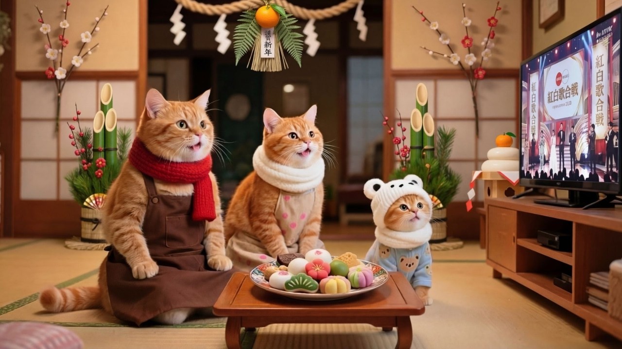Ginger Kitten and Mama Cat Unexpectedly Return Home for Tet (Lunar New Year) with Grandma 🐱🎇🌸