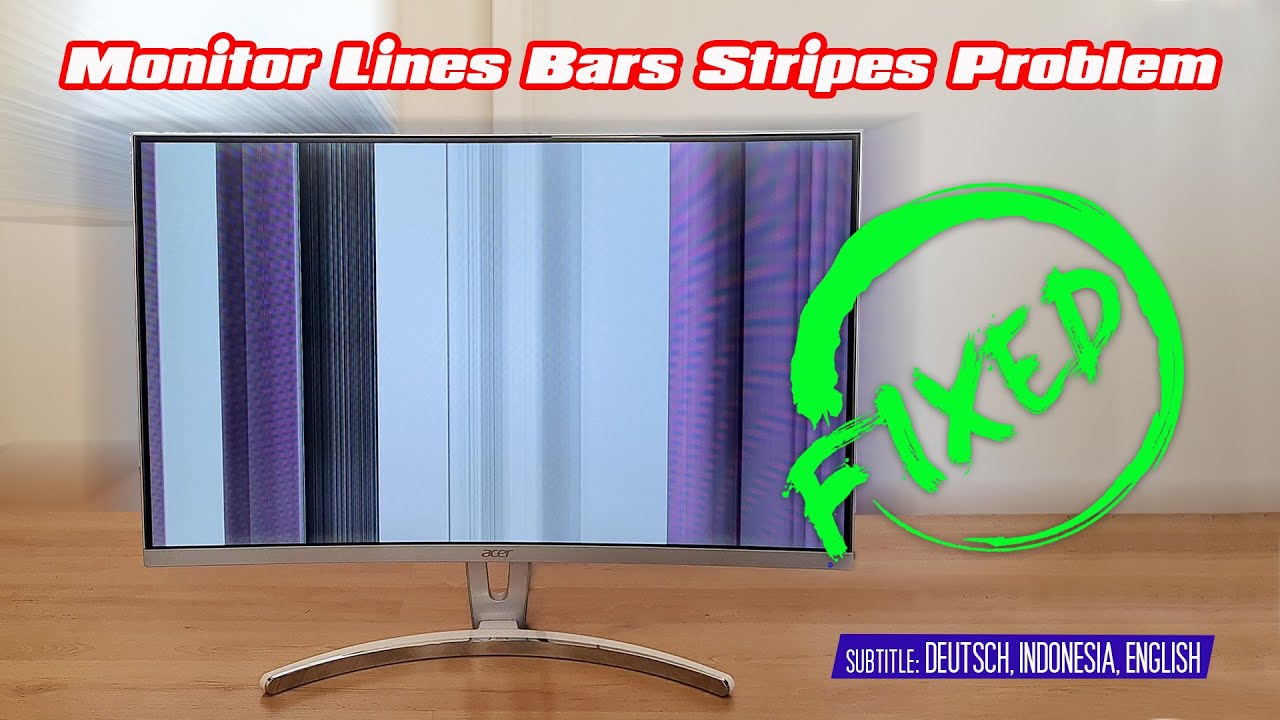 Monitor / Television No Picture, only Lines, Bars or Stripes Problem  |  Simple Fix!