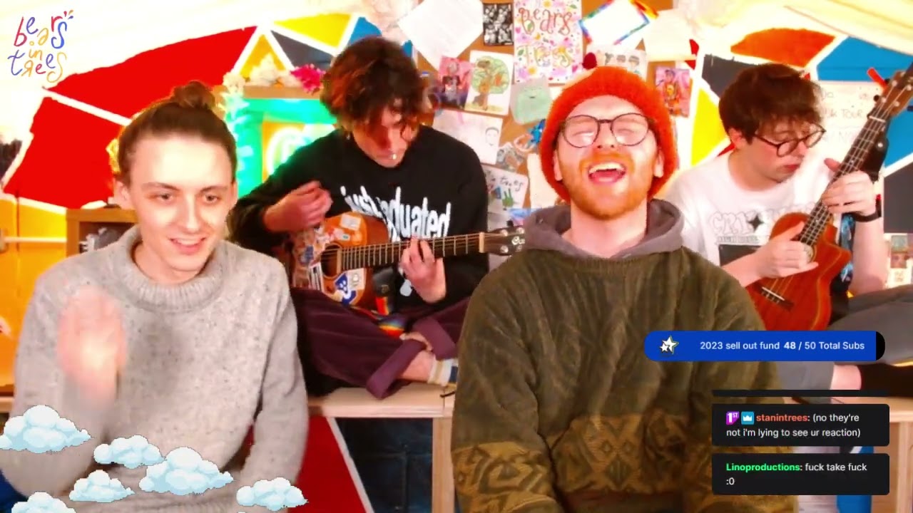 dirtbags speak and sing songs - bears in trees livestream