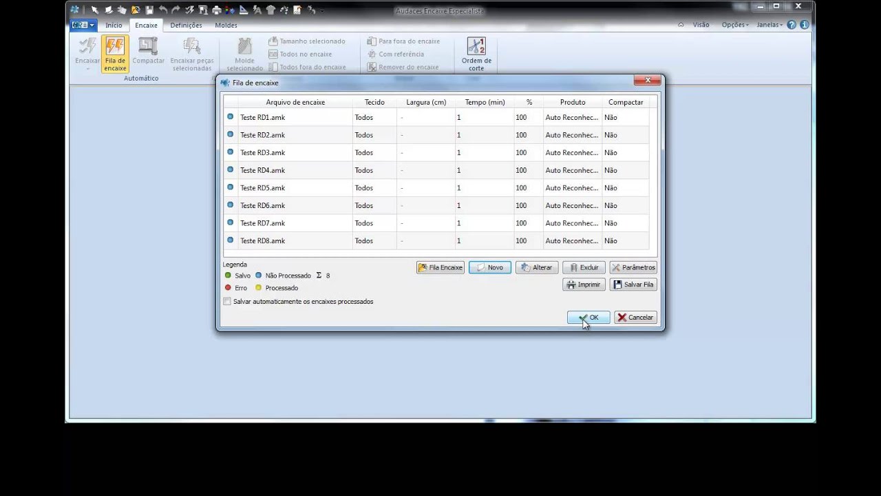 Audaces  Encaixe: Ferramenta de Ordem de corte