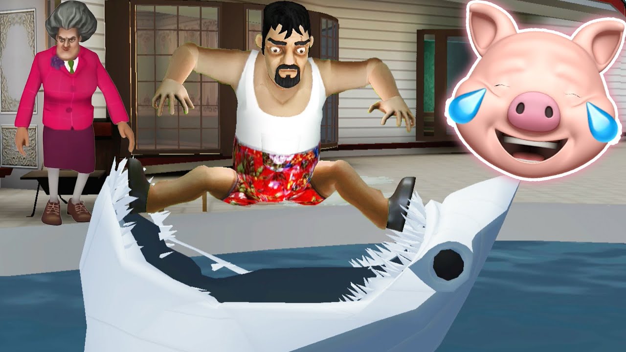 JAWS IN THE POOL!! | Scary Teacher 3D Gameplay Walkthrough