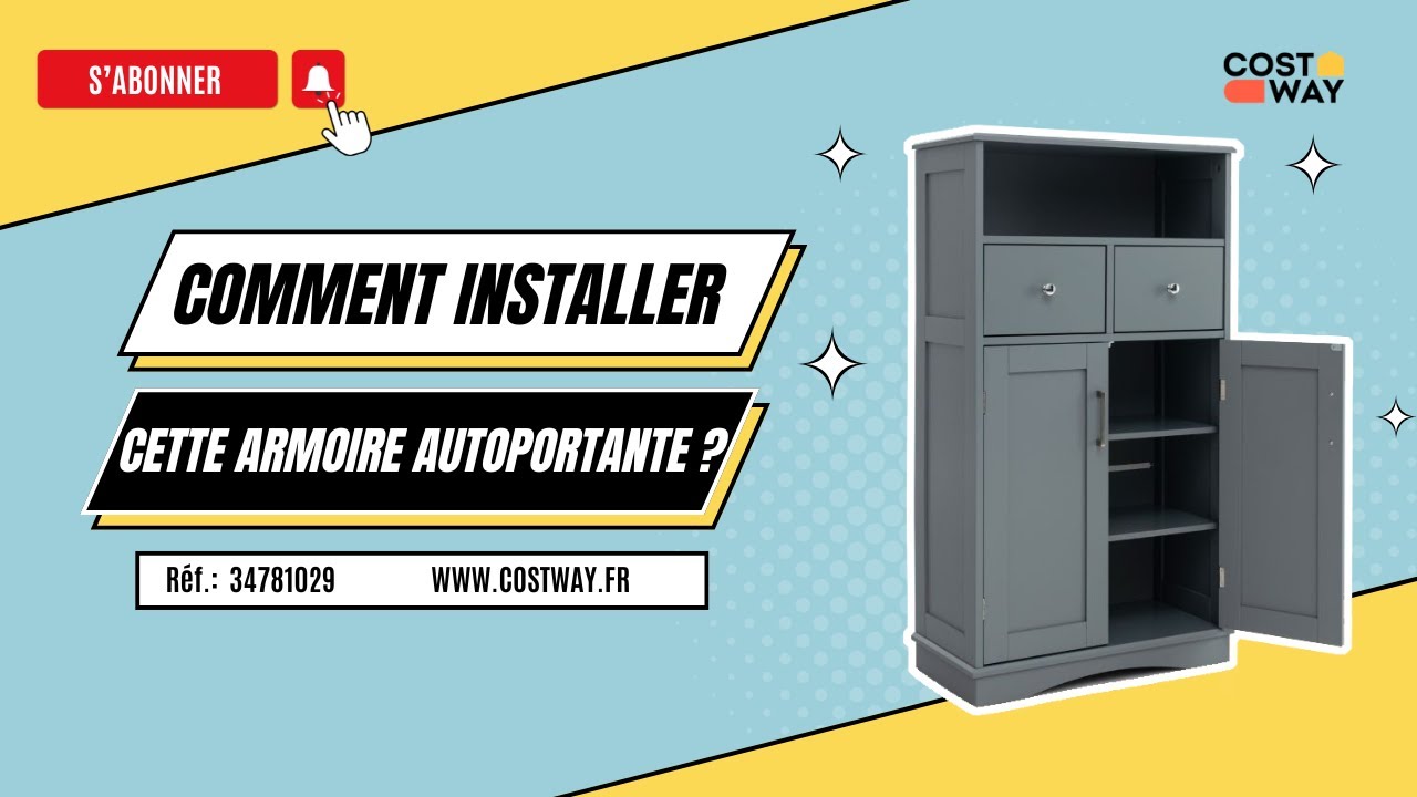 Comment installer Cette Armoire Autoportante de Costway ?