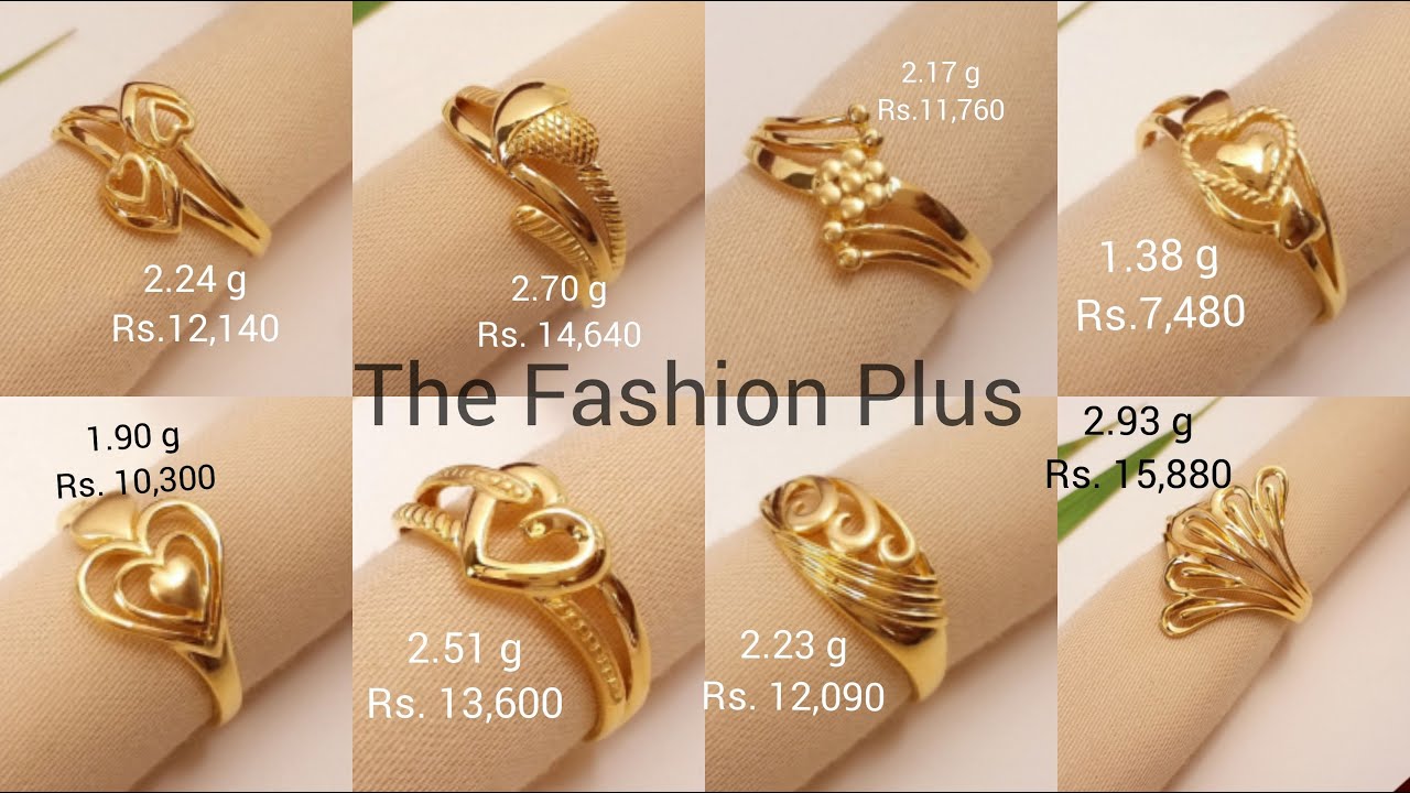 Latest Light 22k Gold Ring Designs with Weight and Price
