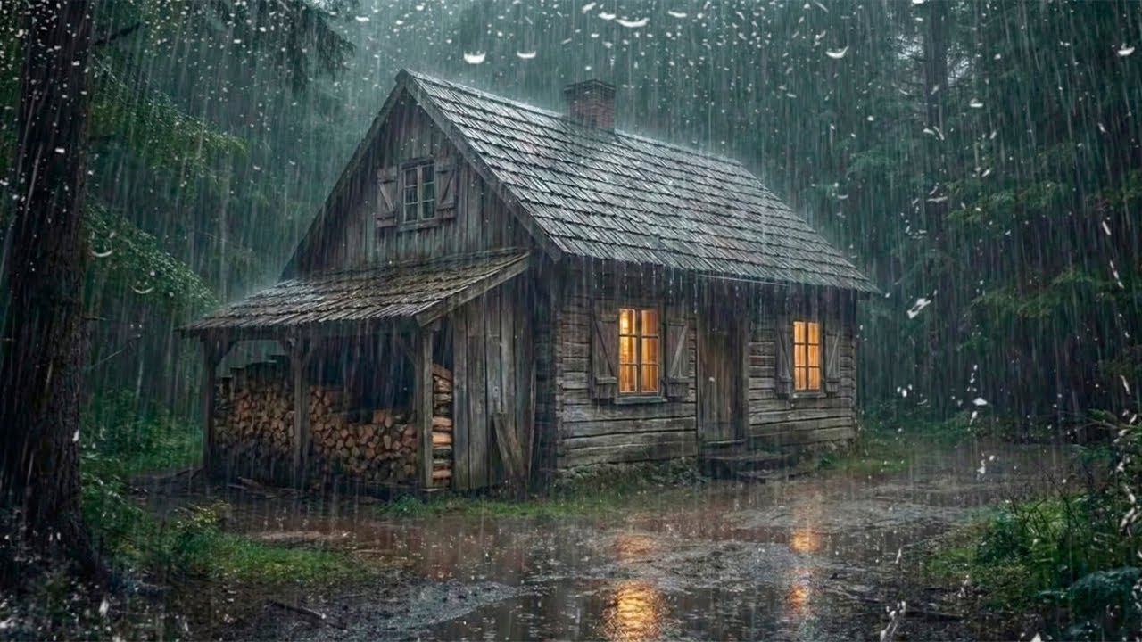 Heavy rain and thunder to help you fall asleep quickly 😴 99.9% fall asleep within the first 5 min.