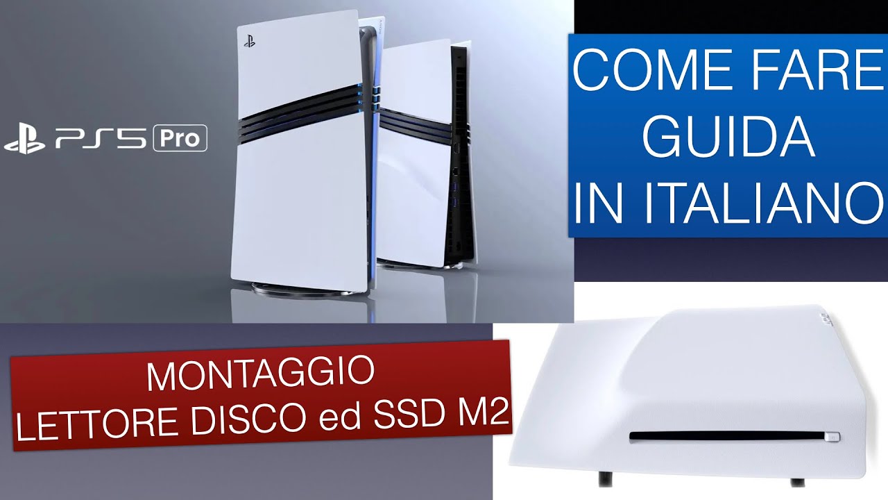 ps5 pro disco ed ssd montaggio, come fare guida