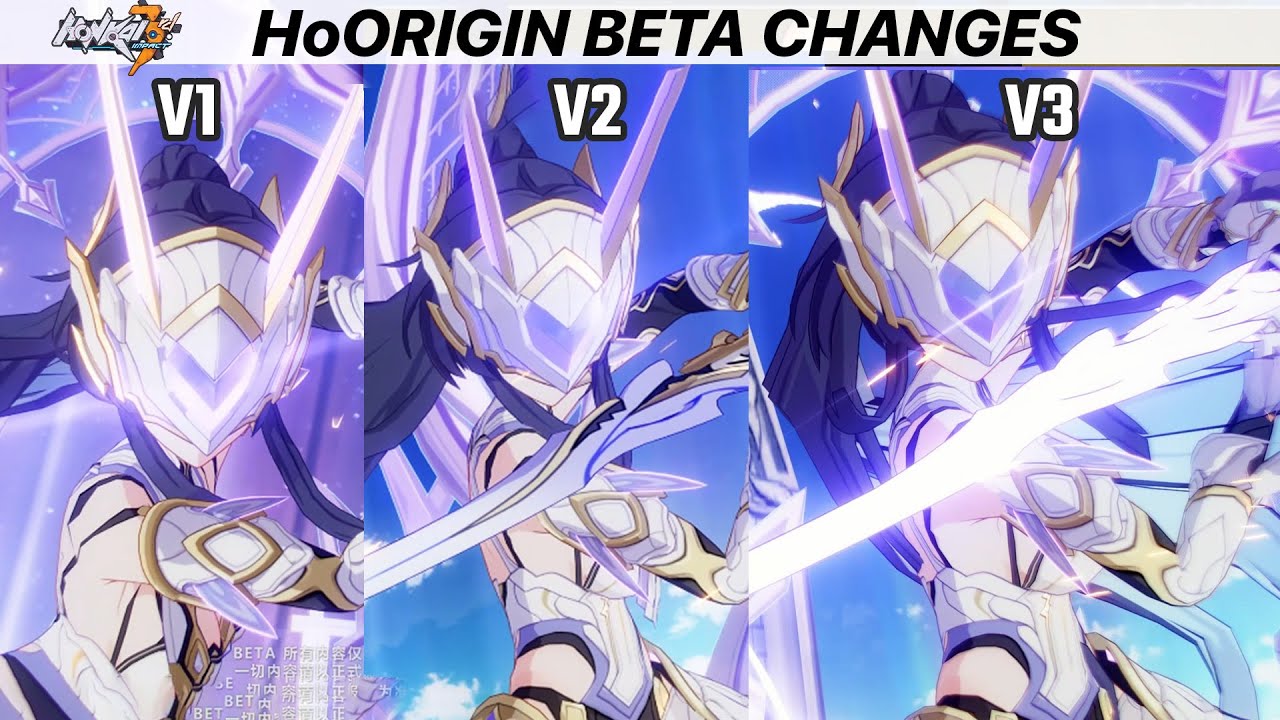Honkai 6.4 - Herrscher of Origin V1 V2 V3 Animation Changes