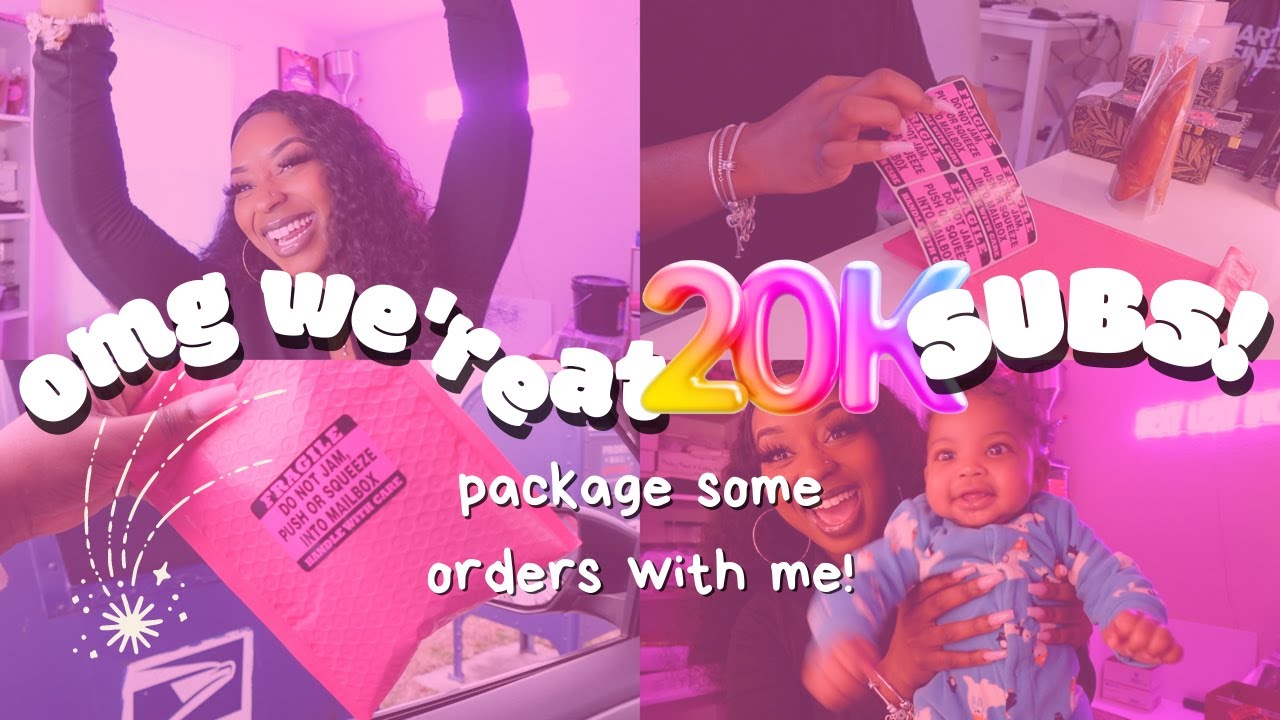 WE REACHED 20,000 SUBSCRIBERS! pack a few orders with me!