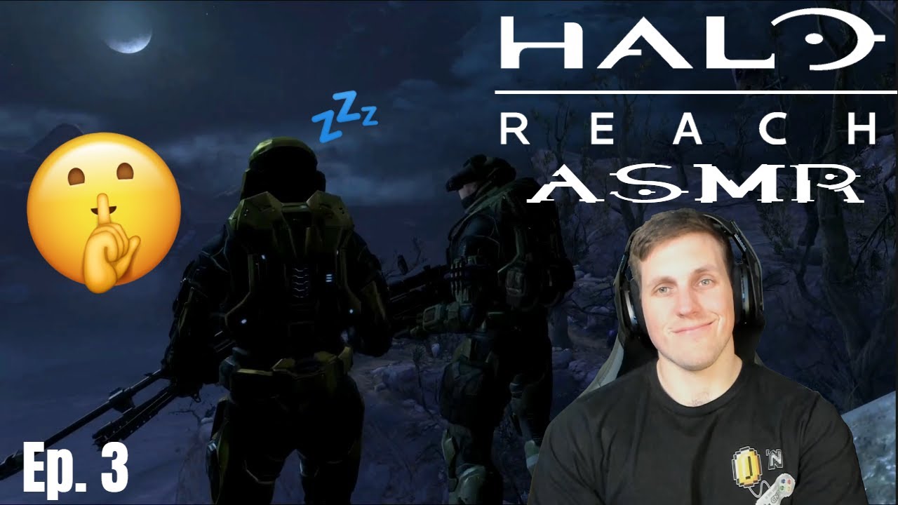 ASMR Gaming Relaxing Halo Reach Let's Play Episode 3 | Nightfall (Controller Sounds + Whispered)