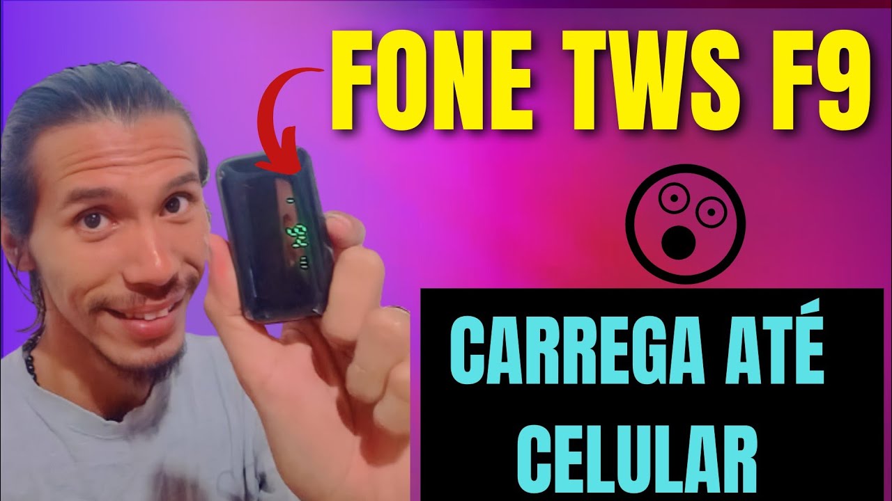 Unboxing Fone de ouvido TWS F9/ CARREGA ATE CELULAR!