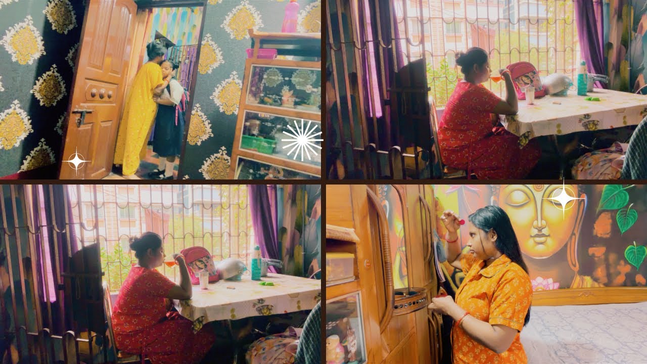 ভোর 🕕6টা ঘুম থেকে উঠেই মেয়ের স্কুল+ সংসারের কাজ+ করে ঘরবাড়ি যেভাবে organise  করি ✅￼