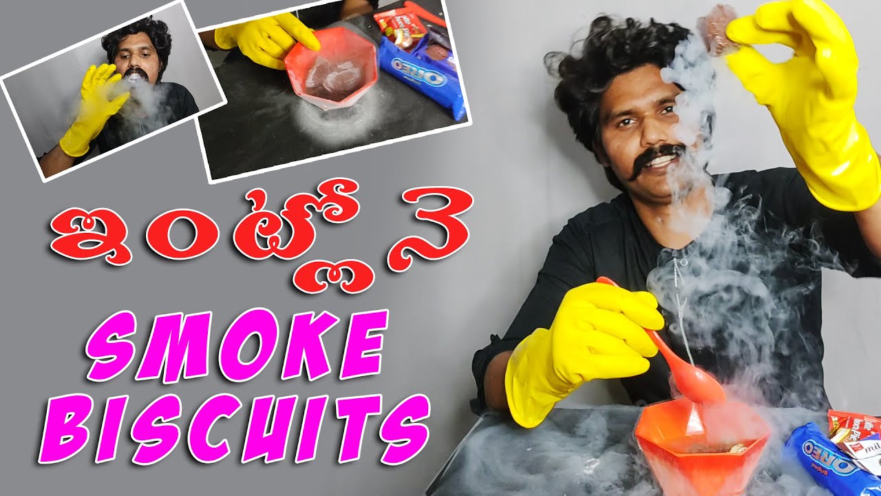 Smoke biscuits with Liquid Nitrogen I MR.TITꕔNIUM TELUGU |