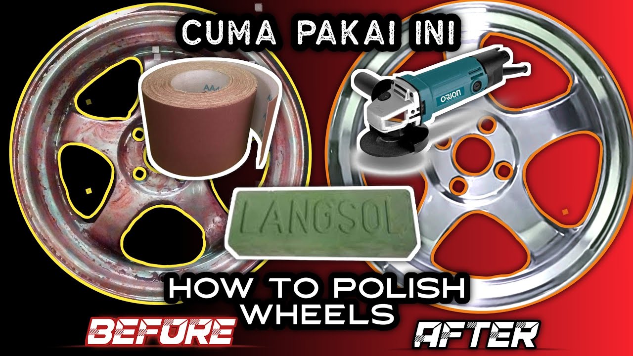 CARA POLES VELG MOBIL MENGGUNAKAN GERINDA TANGAN DAN BATU IJO