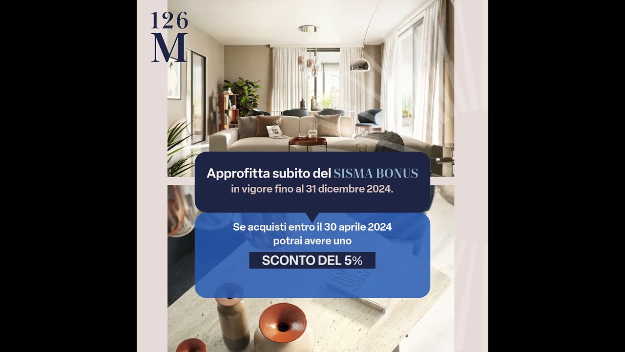 126Martini: Approfitta del SISMA BONUS e SCONTO del 5% su tutti gli appartamenti