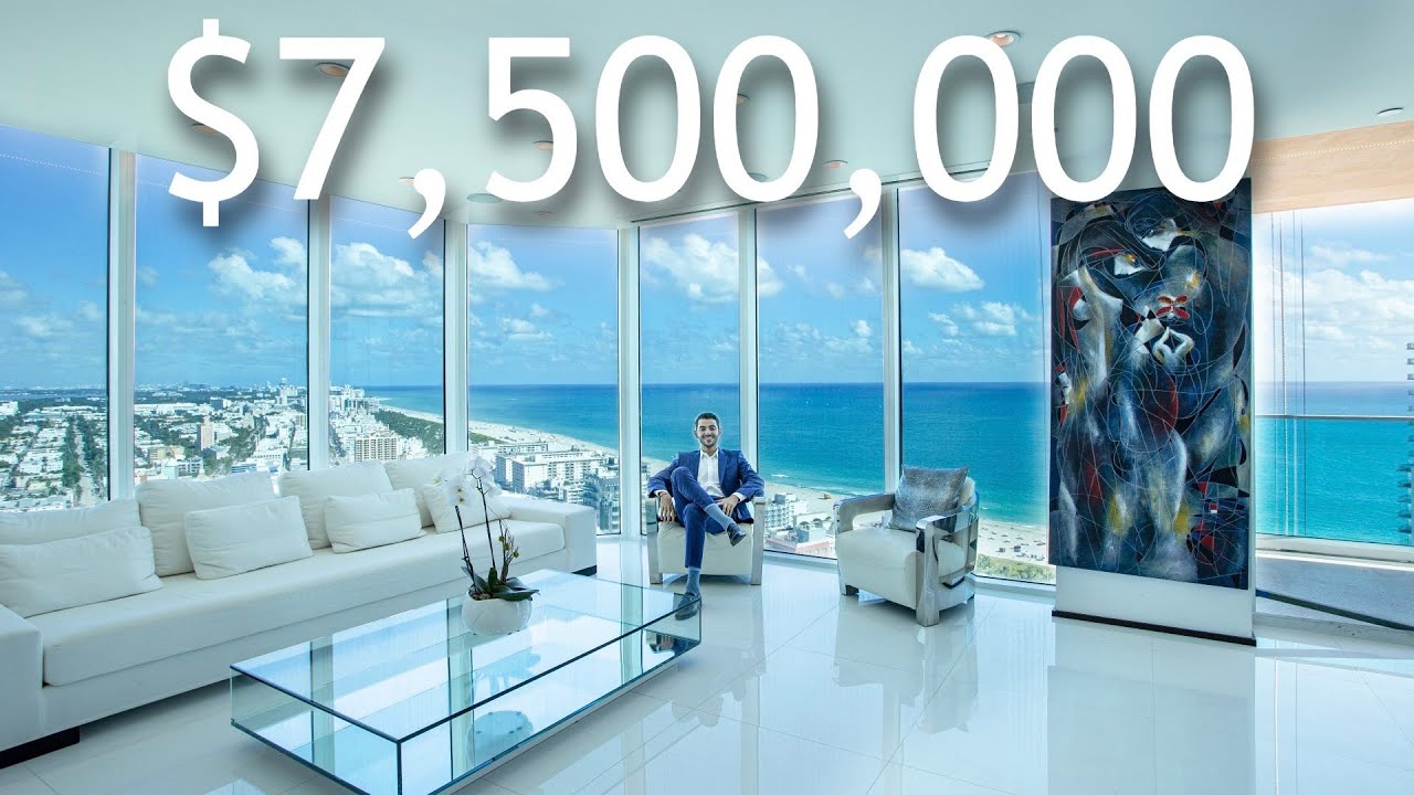 Living in a $7,500,000 Miami Beach Condo for a Day - Inside a MASSIVE Condo in Portofino Tower