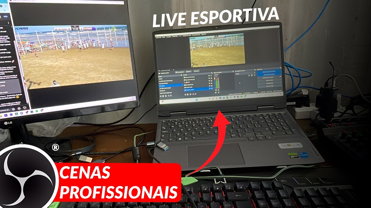 🎥 Como montar CENAS no OBS para ESPORTE AO VIVO (Passo a Passo)
