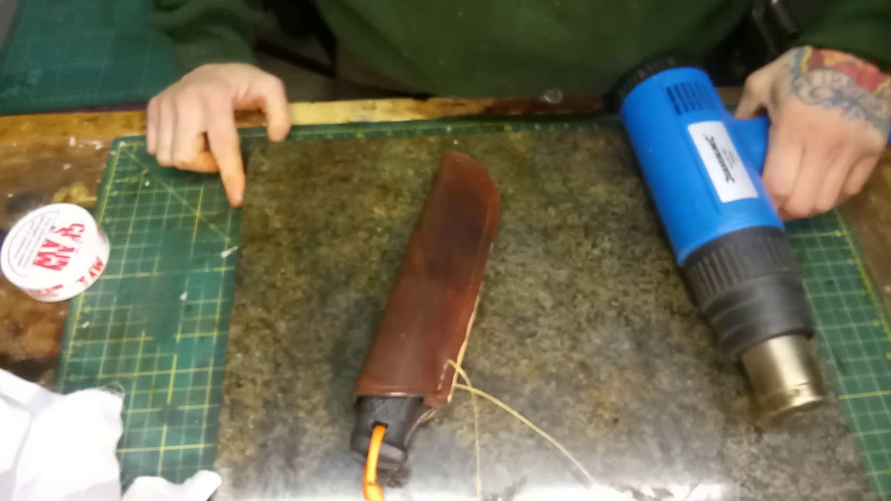 L2L Leatherwork: Hot waxing a Leather Knife Sheath
