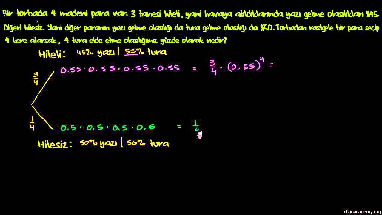 Koşullu Olasılık Örneği 2 (İstatistik ve Olasılık) (Kalkülüs)