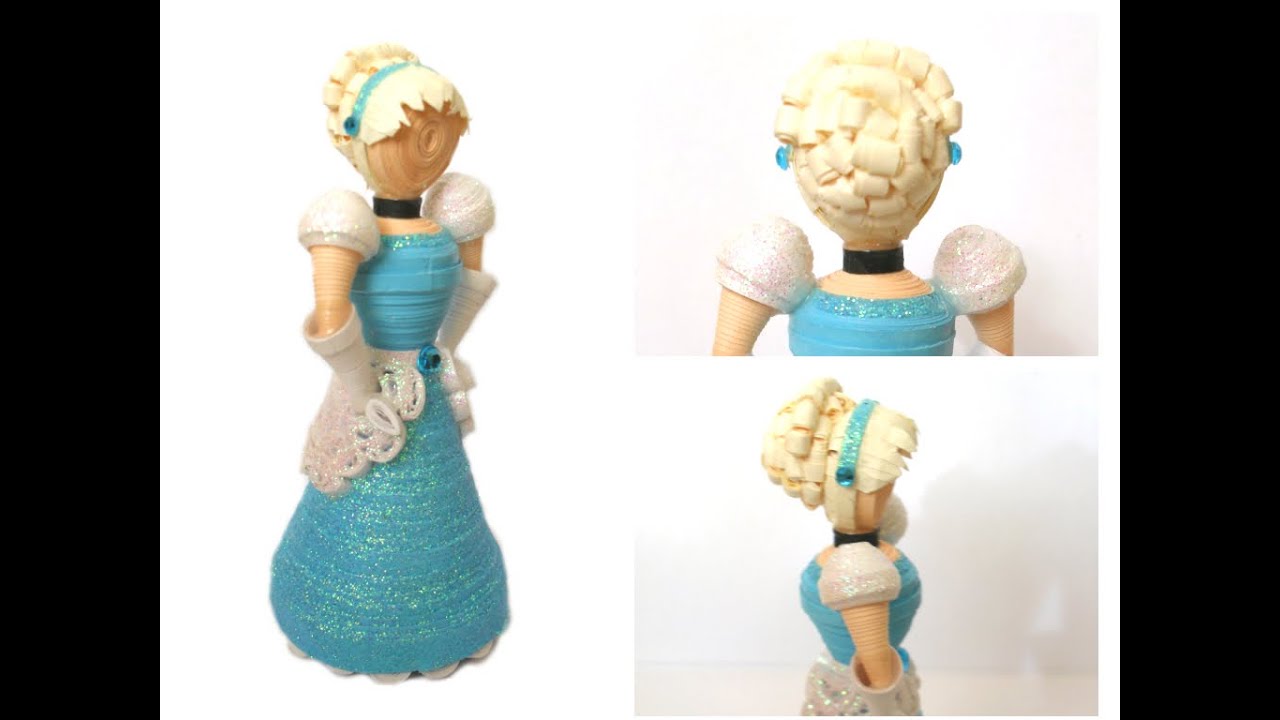 3D Paper Quilled Cinderella Doll