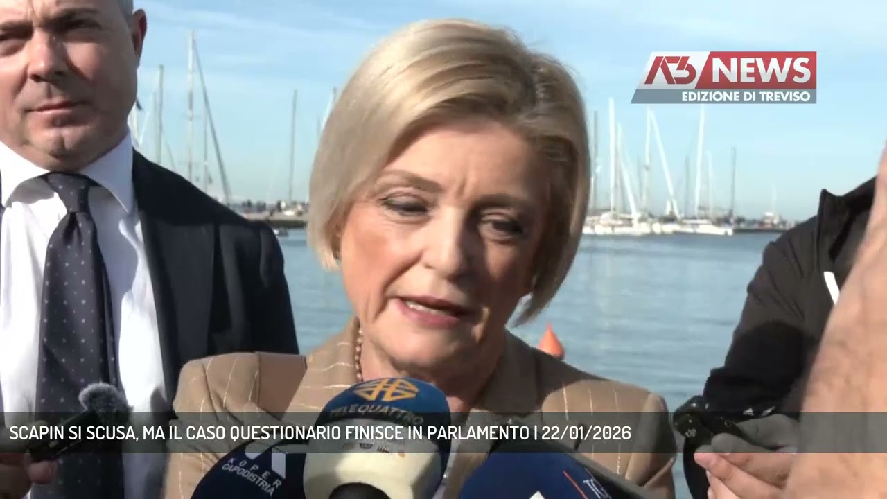 SCAPIN SI SCUSA, MA IL CASO QUESTIONARIO FINISCE IN PARLAMENTO | 22/01/2026