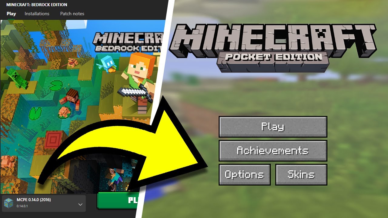 Как я поменял версии Minecraft Bedrock