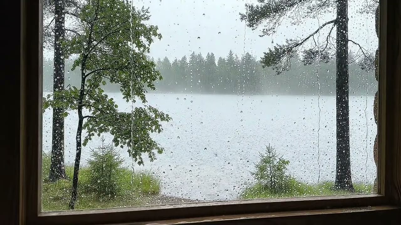 Rainy River Sounds for Sleeping | Peaceful Nature Ambience