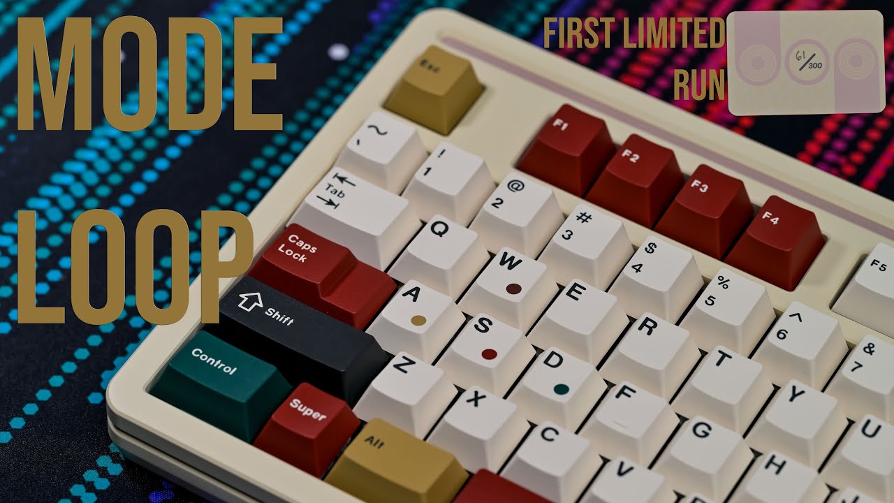 Mode Loop TKL Penrose Cinematic Build|KeyKobo Retro Mixed Lights|Matcha Latte V2 | @modekeyboards