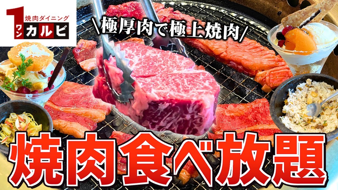 【食べ放題】凄いと噂のワンカルビで”焼肉食べ放題”を堪能する幸せの２時間♪【焼肉】