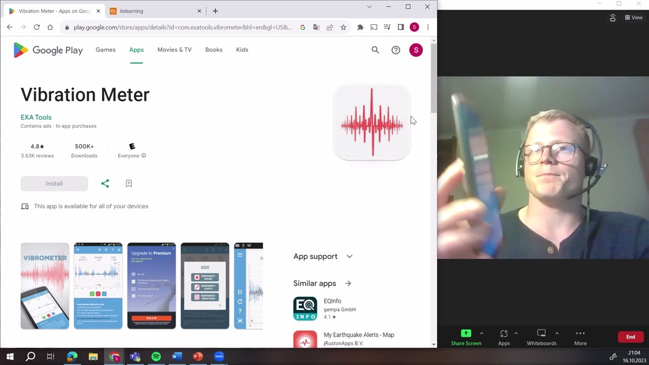 Praktisk vibrasjonsmåling og behandling i Excel
