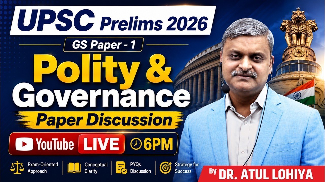 UPSC Prelims 2026 | GS Paper - 1 | Polity and Governance Live Paper Discussion | Answer Key |  UPSC
