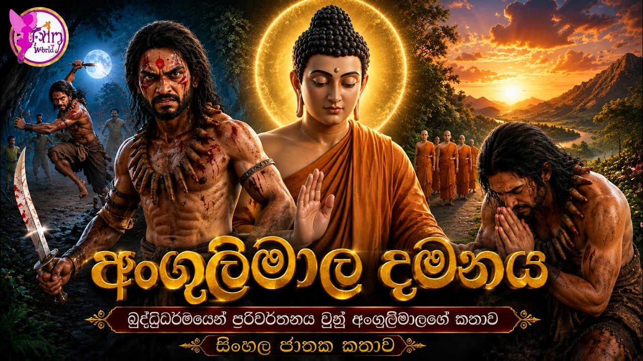 Angulimala Damanaya | අංගුලිමාල දමනය | Sinhala Jathaka Katha | 3D Animated Buddhist Story