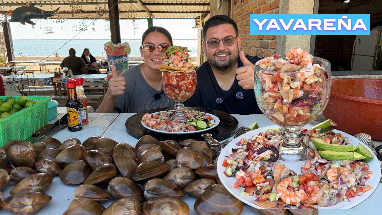 La Copa Yavare&ntilde;a de Mariscos es Enorme | Almejas Camarones y Pulpo